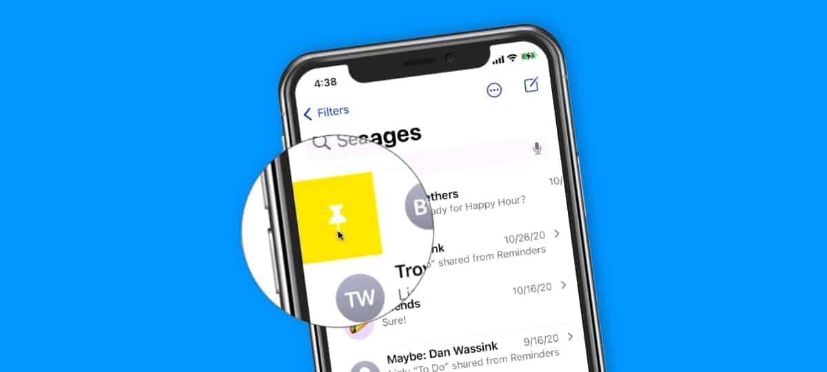 Pin Conversations in Messages on the iPhone Dans Tutorials