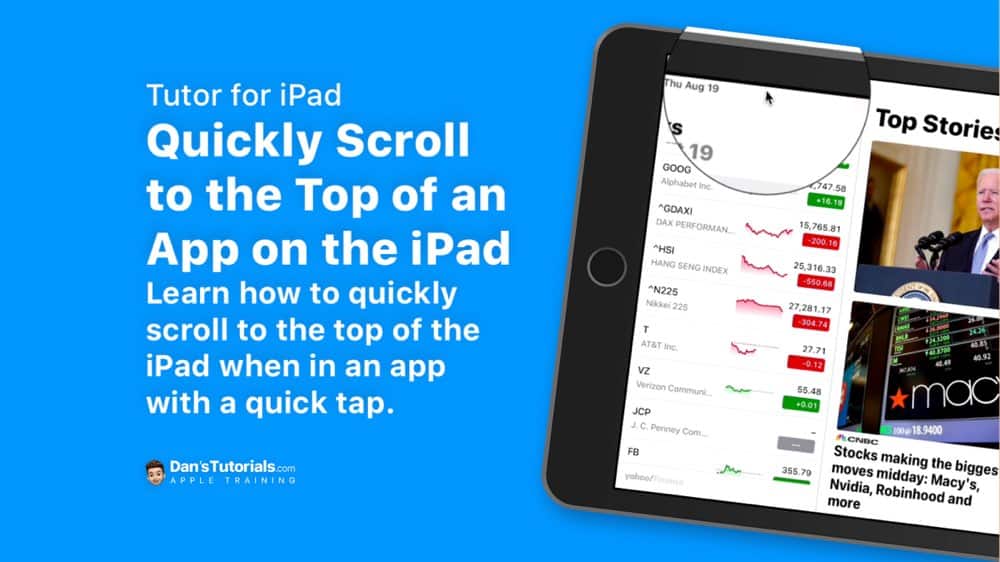 Quickly Scroll to the Top of an App on the iPad Dans Tutorials