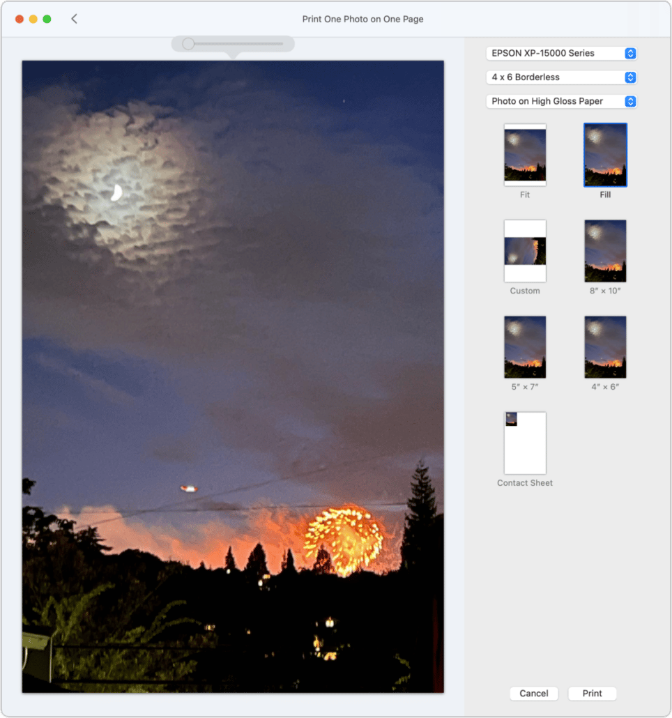 How to use Photos and Pages to size and crop pictures for printing