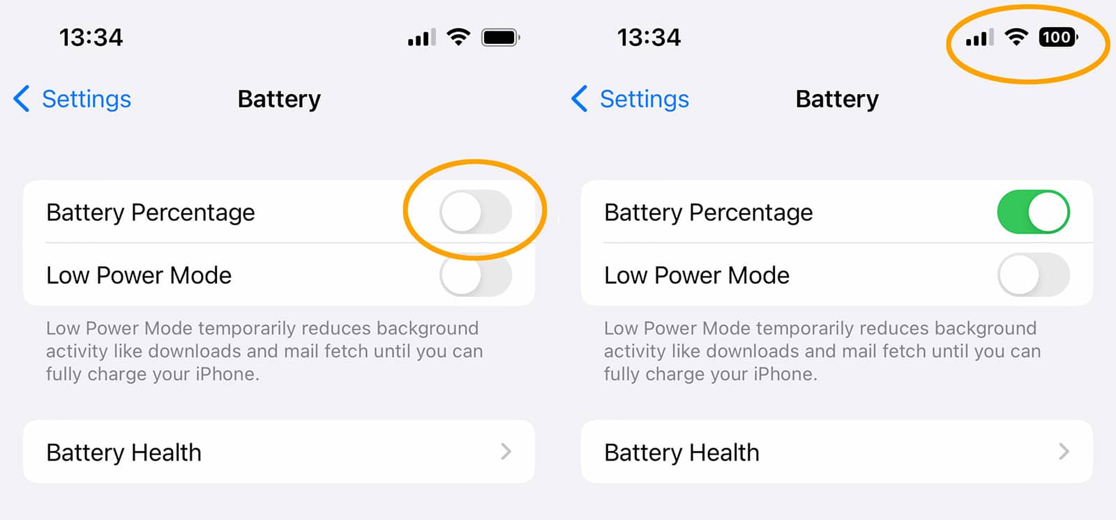 iOS 16 How to show battery percentage in your iPhone status bar Dans