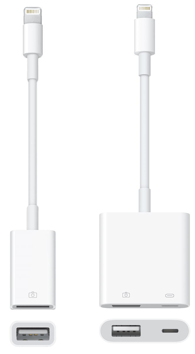 How to transfer photos over USB from a camera to an iPhone or iPad